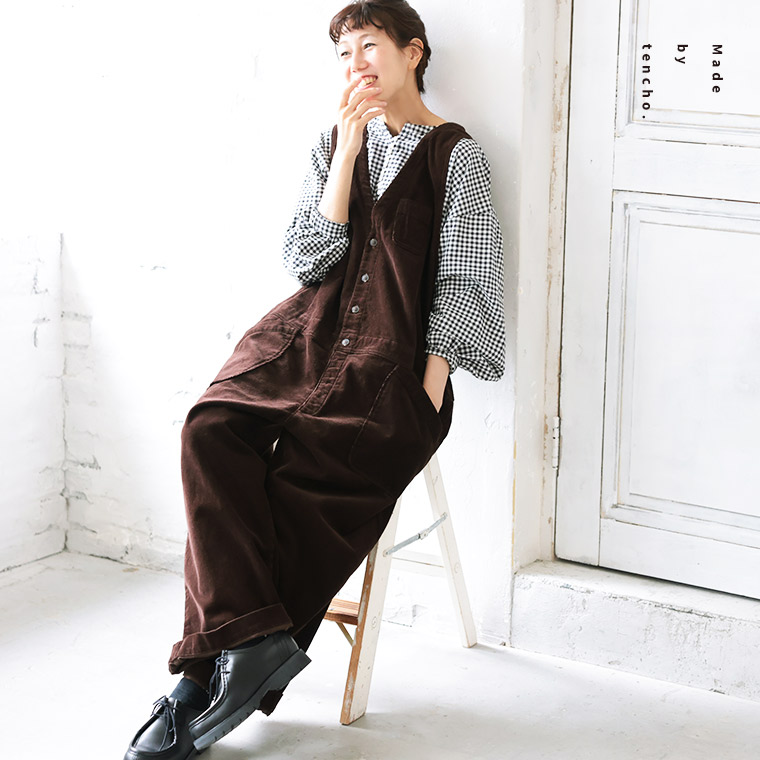 楽天市場】店長がつくった、コーデュロイなサロペット M/L/LL/3L/4L