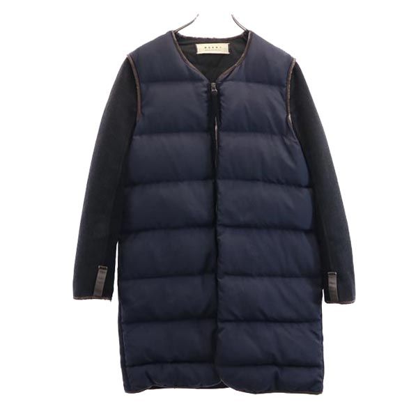 楽天市場】古着 MARNI マルニ フェザー ダウンコート 44 ネイビー系 袖
