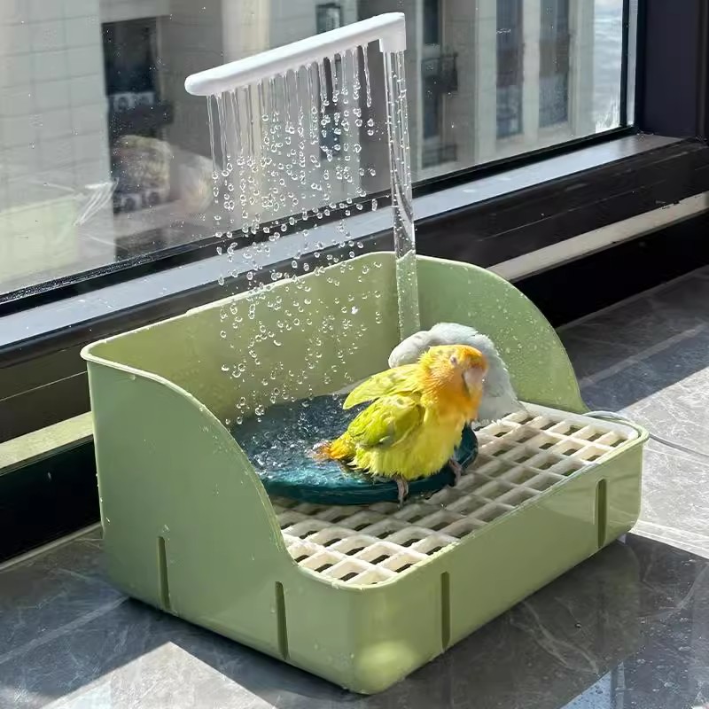 楽天市場】鳥用自動循環システム 外置き水浴び容器 オカメインコ