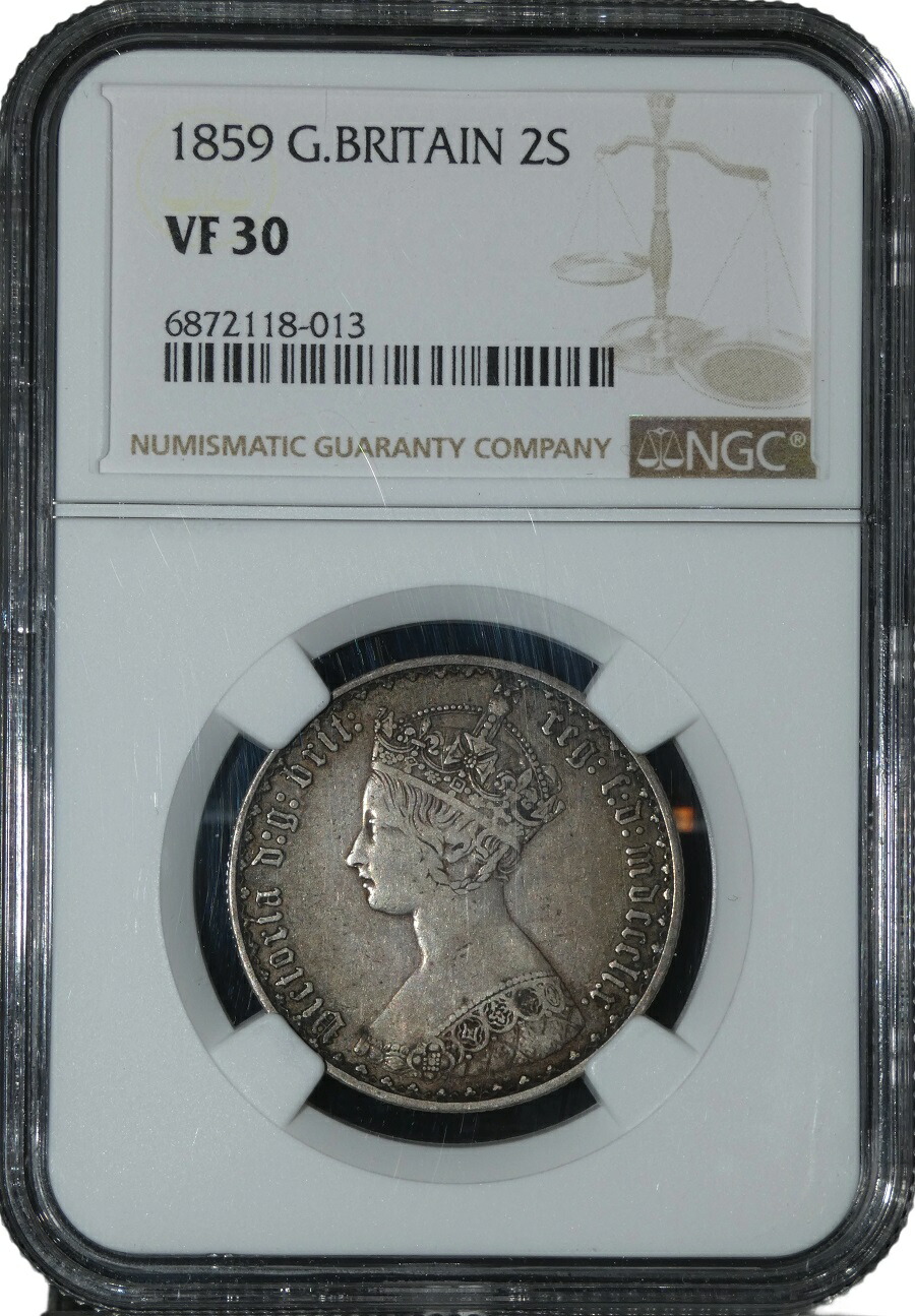 楽天市場】NGC VF30 ゴチックフローリン ビクトリア女王 銀貨 NGC鑑定