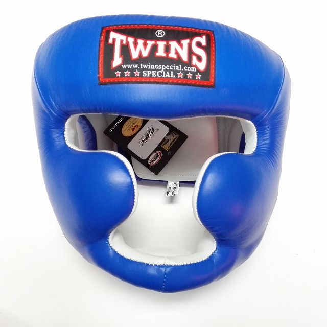 楽天市場】TWINS SPECIAL ヘッドギア 青/本革製/ヘッドガード