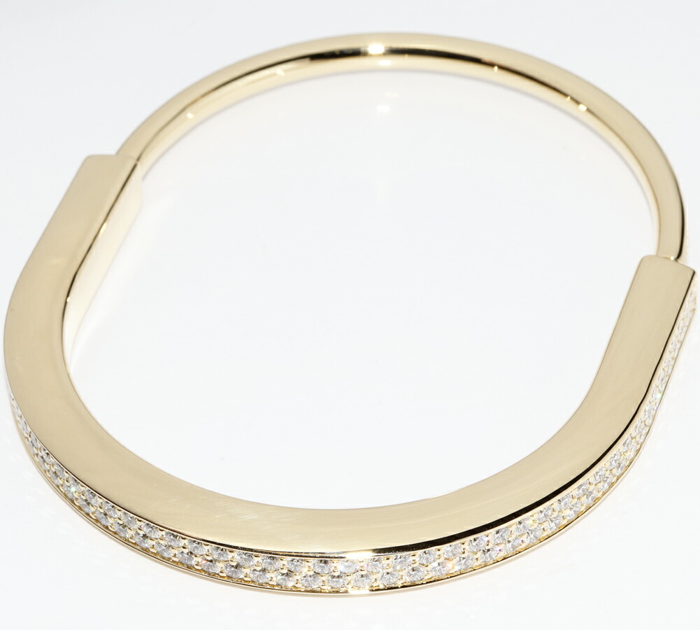 楽天市場】ティファニー ブレスレット バングル K18YG ダイヤ5.57ct