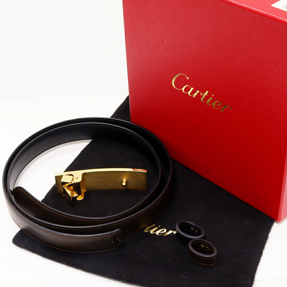 ✨良品✨Cartier カルティエ ベルト C金具 ゴールド金具 ユニセックス