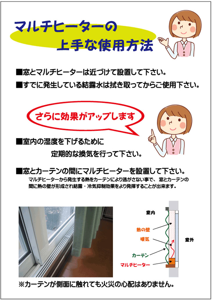 楽天市場】窓下ヒーター 150cm 結露防止 国産 1年保証 SJET認証 カビ