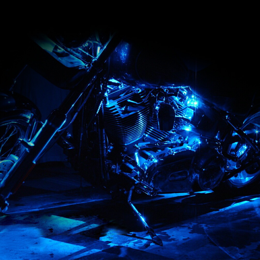 楽天市場】バイク用 RGB フルカラー LEDテープライト 12本 防水 17
