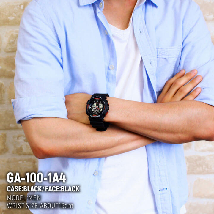 楽天市場】CASIO カシオ G-SHOCK Gショック GA-100-1A4 ブラック 黒