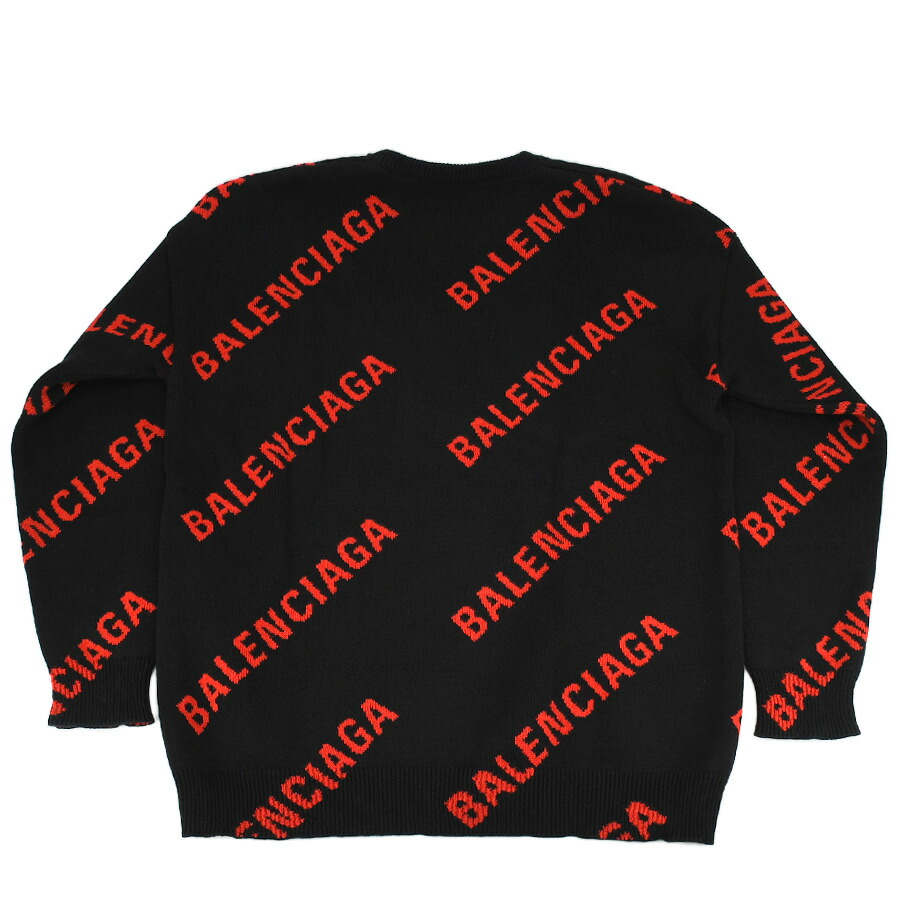 楽天市場】バレンシアガ BALENCIAGA ロゴ総柄 クルーネック ニット