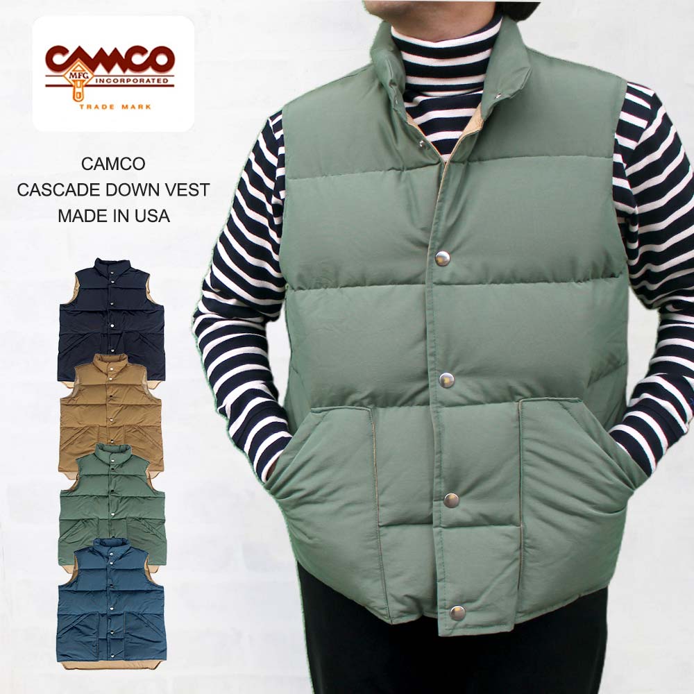 楽天市場】カムコ CAMCO CASCADE DOWN VEST カスケード ダウン ベスト