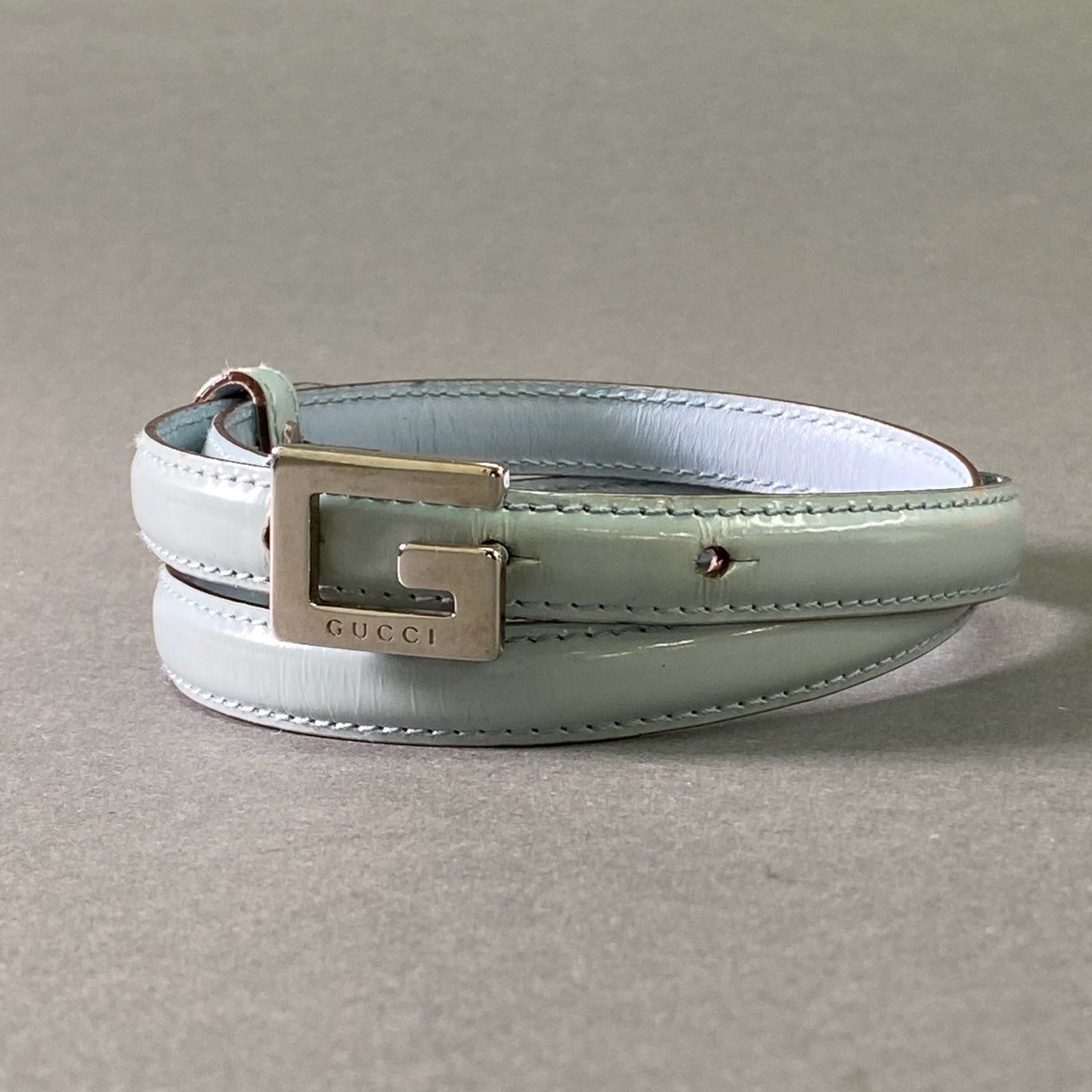 楽天市場】a17 GUCCI グッチ Gバックル レザーベルト 細ベルト 75 30