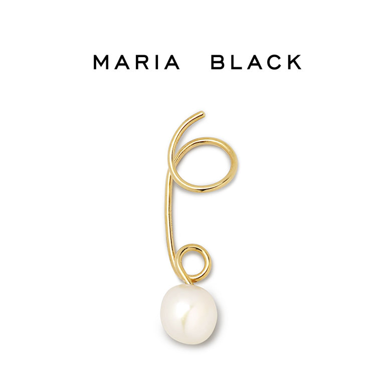 楽天市場】【40%OFF】マリアブラック ピアス 片耳 ゴールド パール