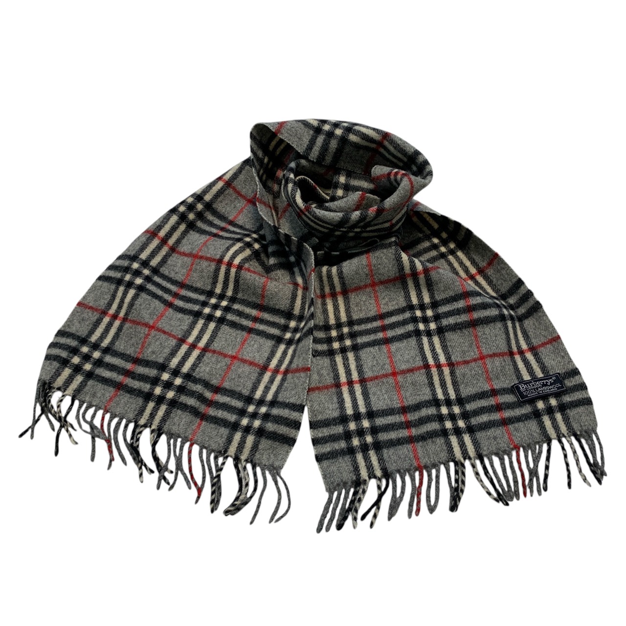 楽天市場】BURBERRY バーバリー マフラー ラムウール100% チェック柄