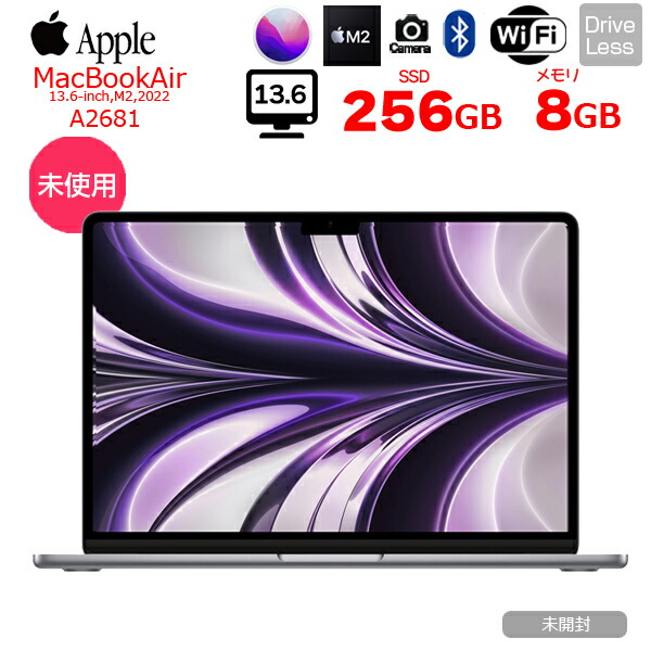楽天市場】【未開封品】Apple MacBook Air 13.6inch MLXW3JA/A A2681