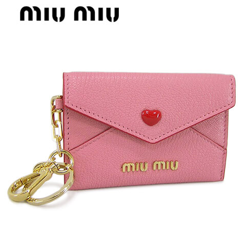楽天市場】ミュウミュウ MIU MIU レディース カードケース＆キーリング
