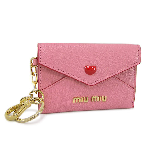 楽天市場】ミュウミュウ MIU MIU レディース カードケース＆キーリング