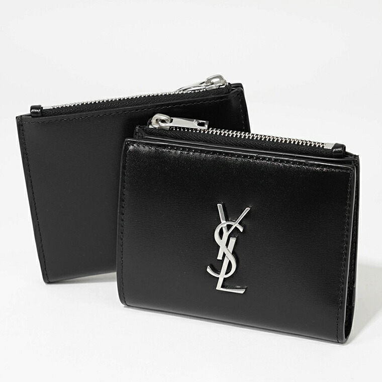 正規品！SAINT LAURENT ブラック 二つ折り財布 サンローラン SAINT