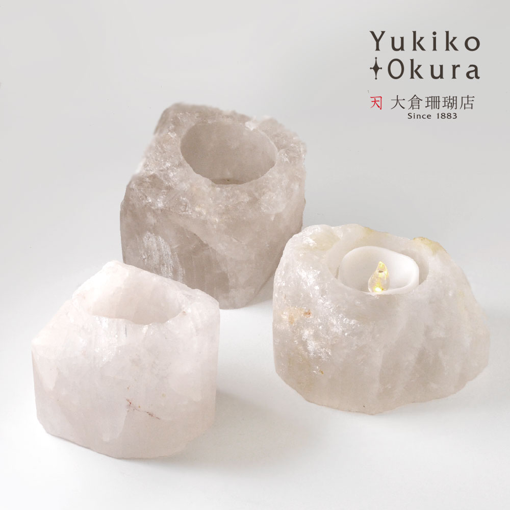 楽天市場】天然石 パワーストーン 水晶 キャンドルホルダー 原石 ラフ