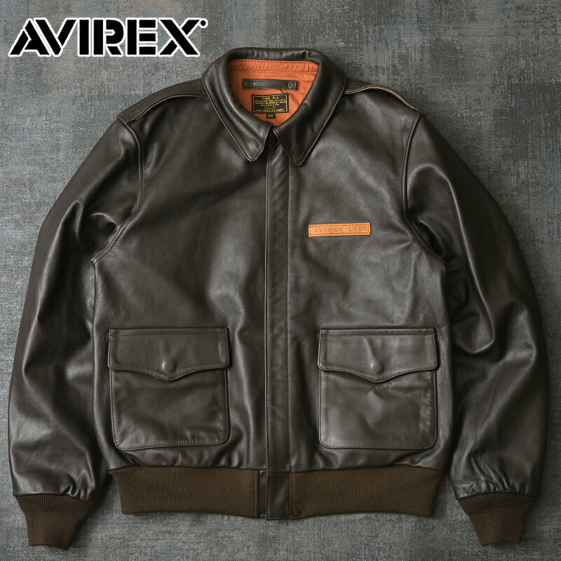 楽天市場】AVIREX アビレックス #7834950019 A-2 プレーン レザー