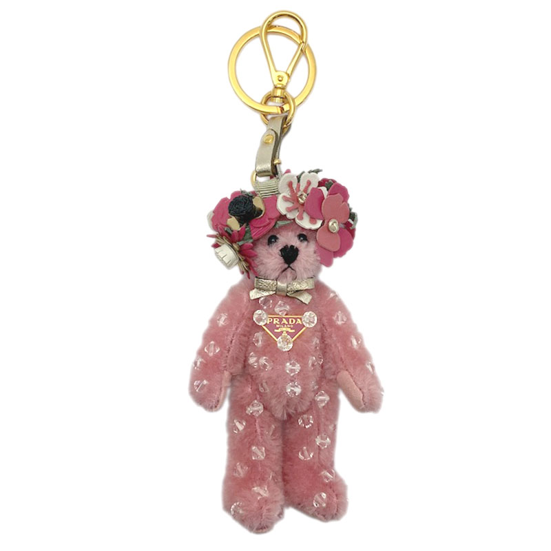 楽天市場】PRADA プラダ メタルリング付 Teddy キーチェーン チャーム