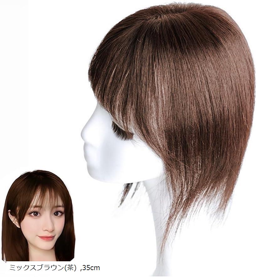 楽天市場】人毛100% 部分ウィッグ リアル 前髪 ヘアピース 頭頂部