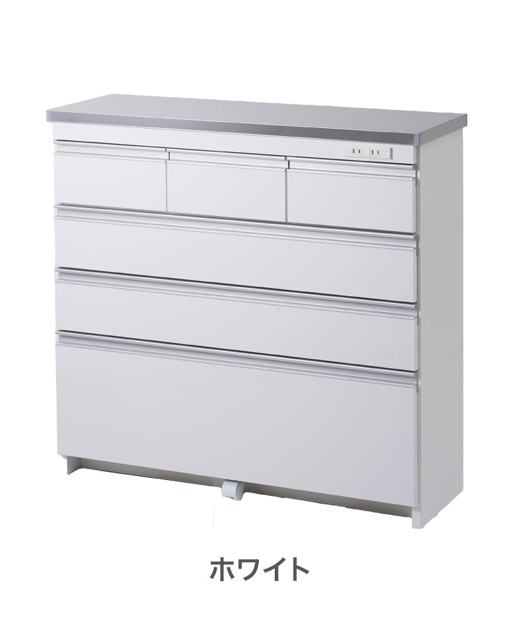 楽天市場】【完成品 日本製】キッチンカウンター ステンレス天板 幅90