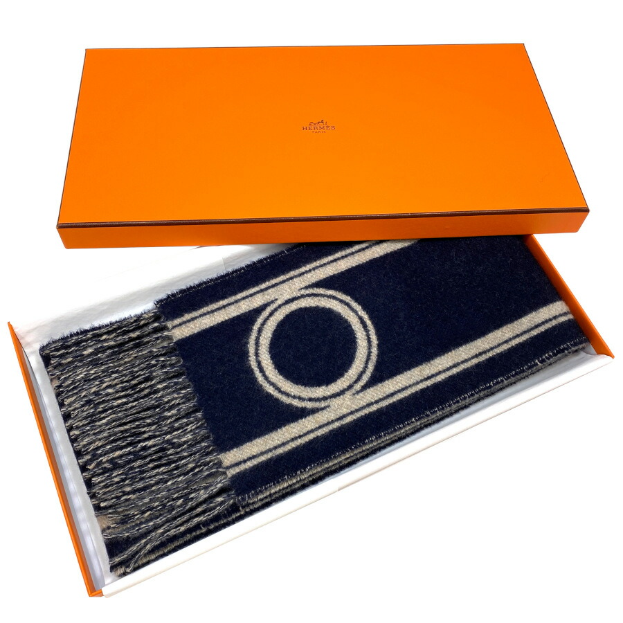 楽天市場】【新品】HERMES エルメス カシミヤマフラー《バンド・ドゥ
