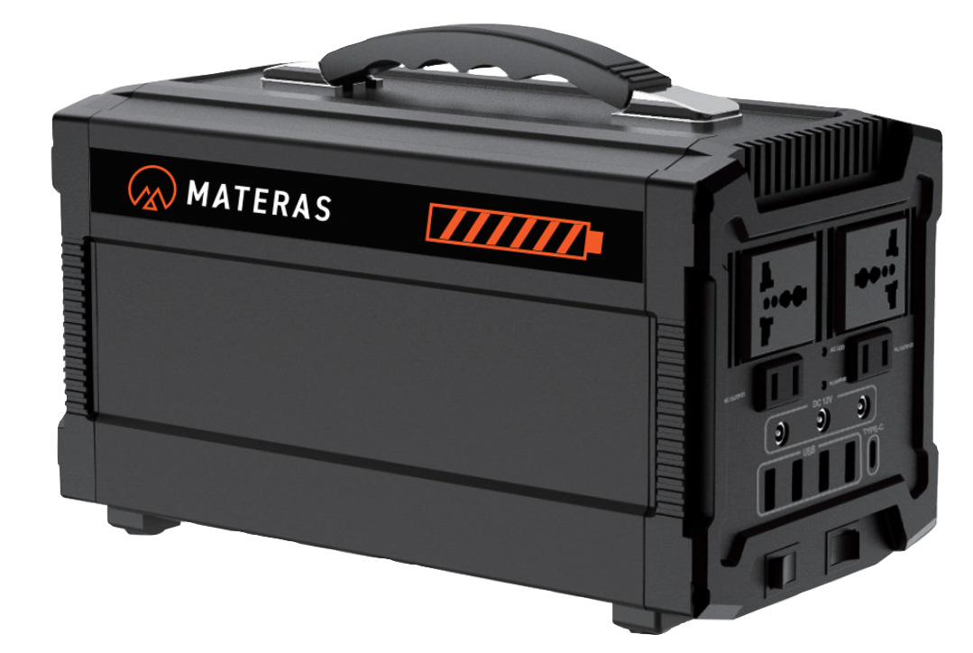 マテラス、容量444Whのポータブル電源「MATERAS M500」。アウトドアや