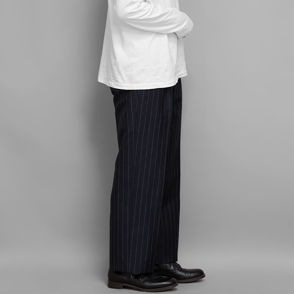 MAATEE&SONS / Set Up Trouser 2 (Navy Stripe) | twelve