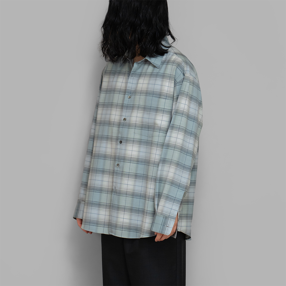 AURALEE SUPER LIGHT WOOL CHECK SHIRT 5 青
