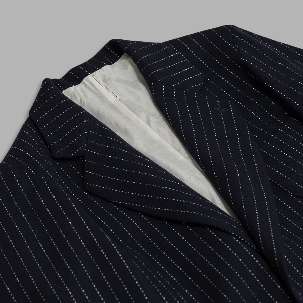 m's braque / W4B Comfort Loosen Jacket (Navy Stripe) | twelve