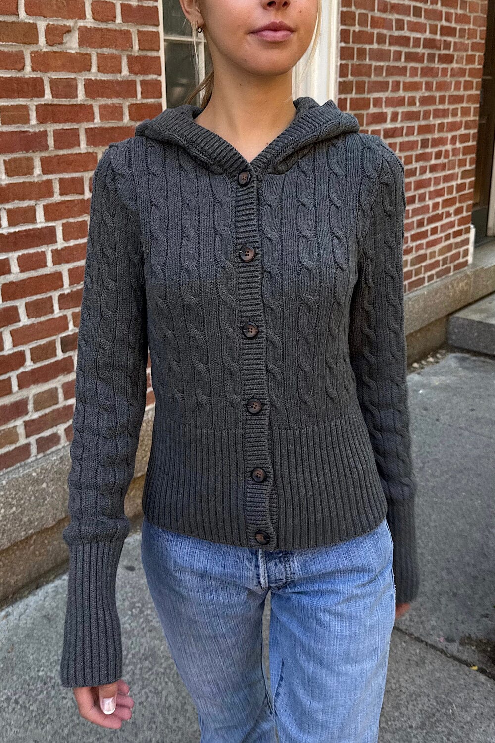 Brandy Melville Aura Cable Knit Cardigan | Pacific City
