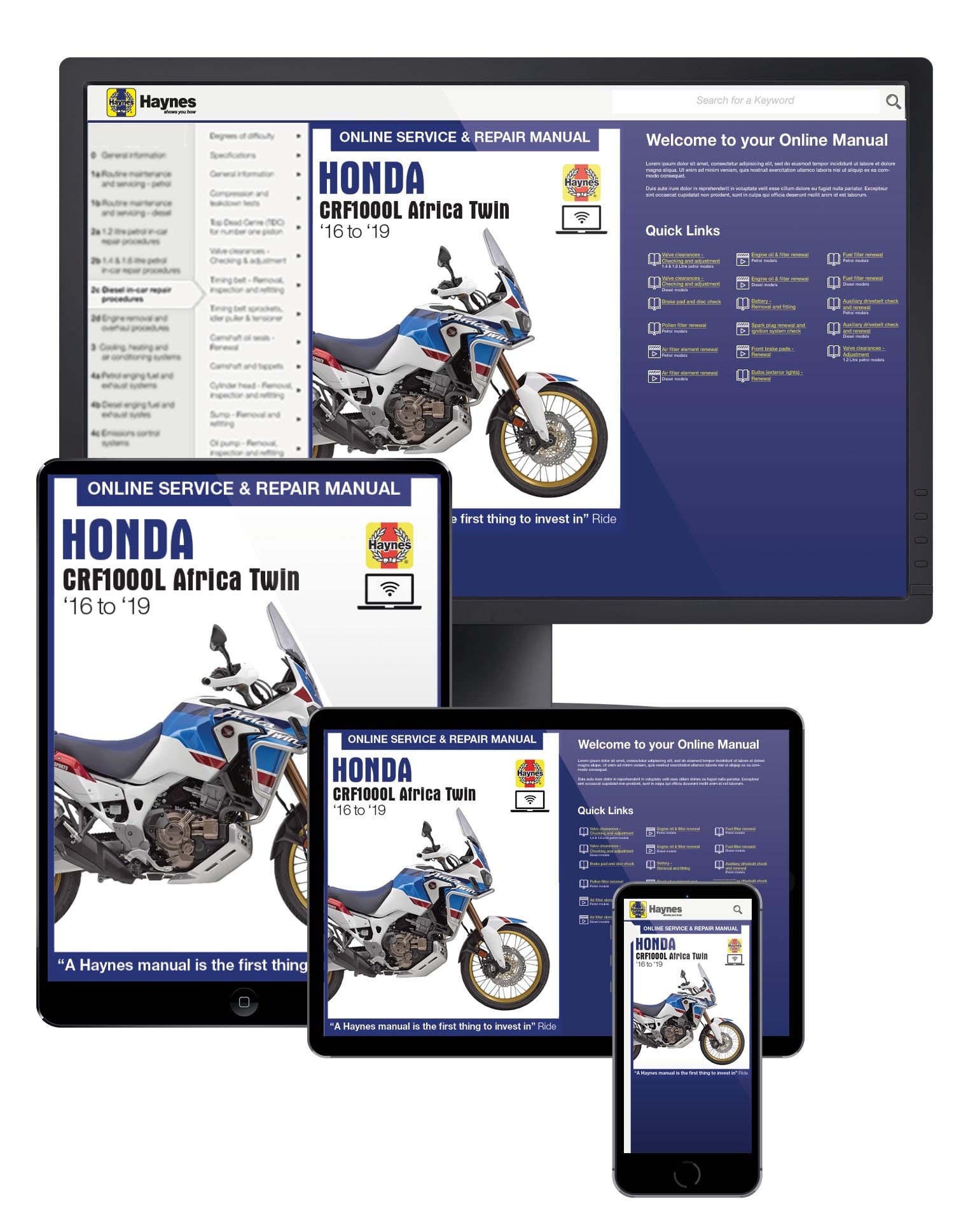 Honda CRF1000 Africa Twin (16-19) Haynes Repair Manual – Haynes