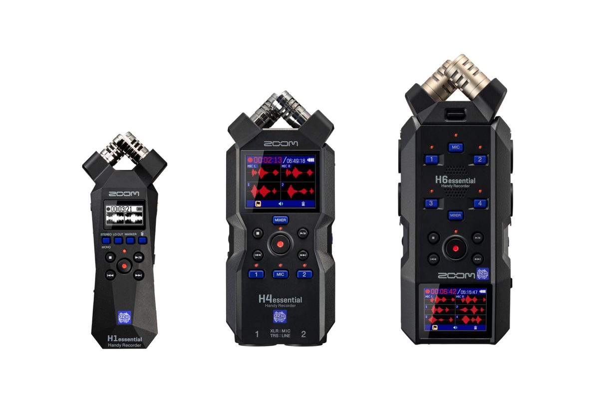ZOOM、32bitフロート録音に対応のハンディレコーダーessentialシリー