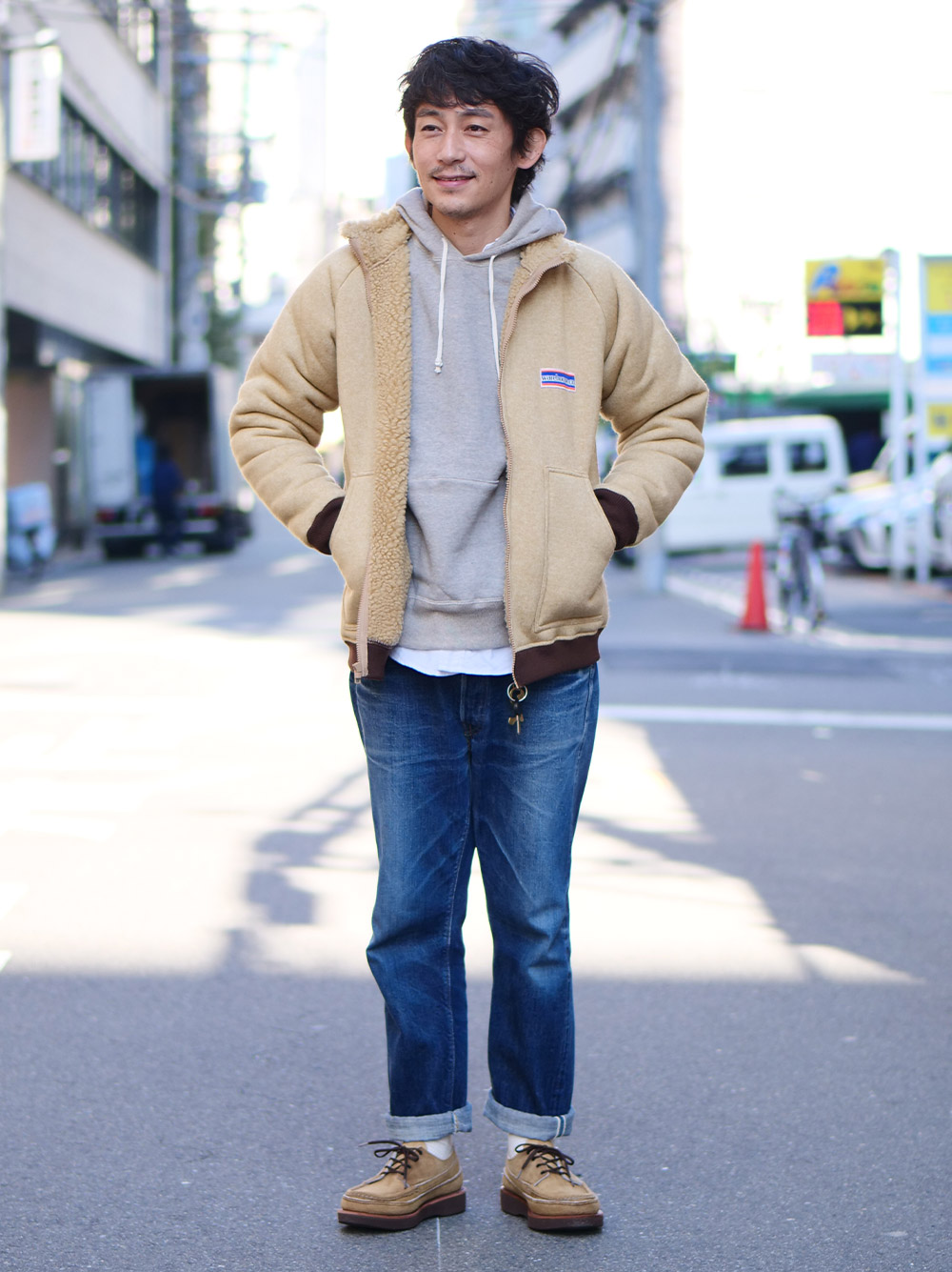 サイズアップで定番スタイルを少し今っぽく