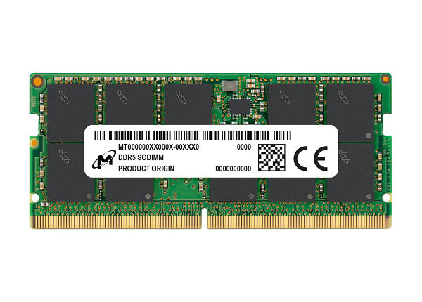 Micron 32GB DDR5 5600MHz ECC SODIMM 2Rx8 CL46 Server Memory