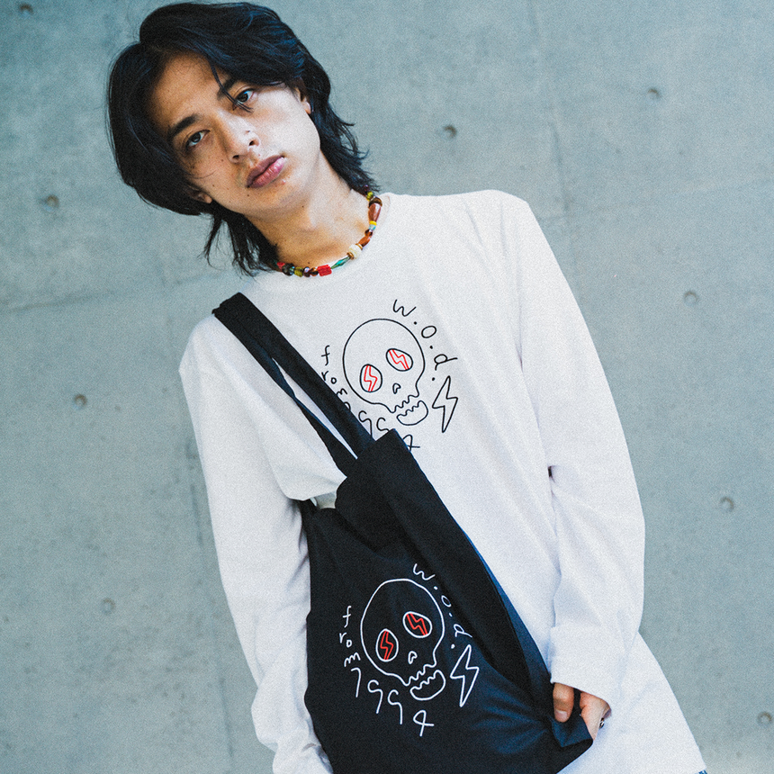 Skull Long Sleeve T-Shirt -刺繍- – w.o.d. Official Store