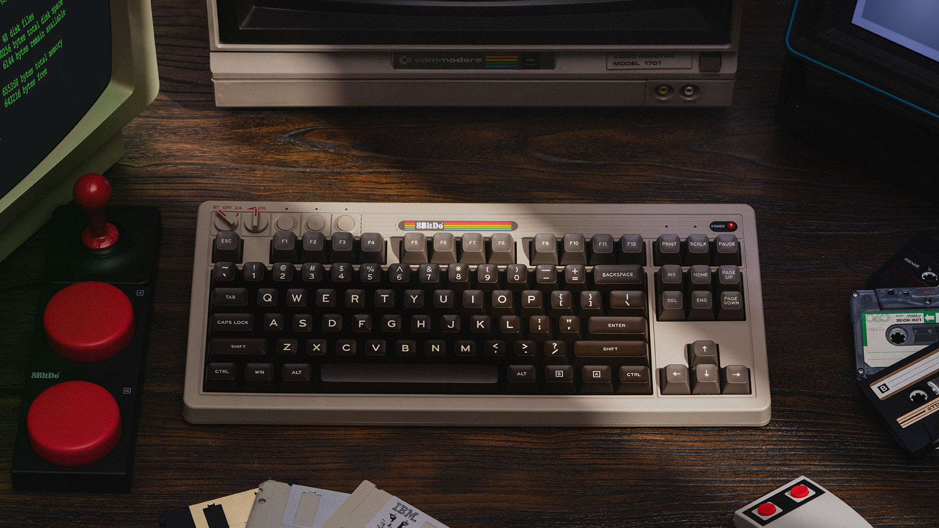 8BitDo Retro Mechanical Keyboard - C64 Edition | 8BitDo