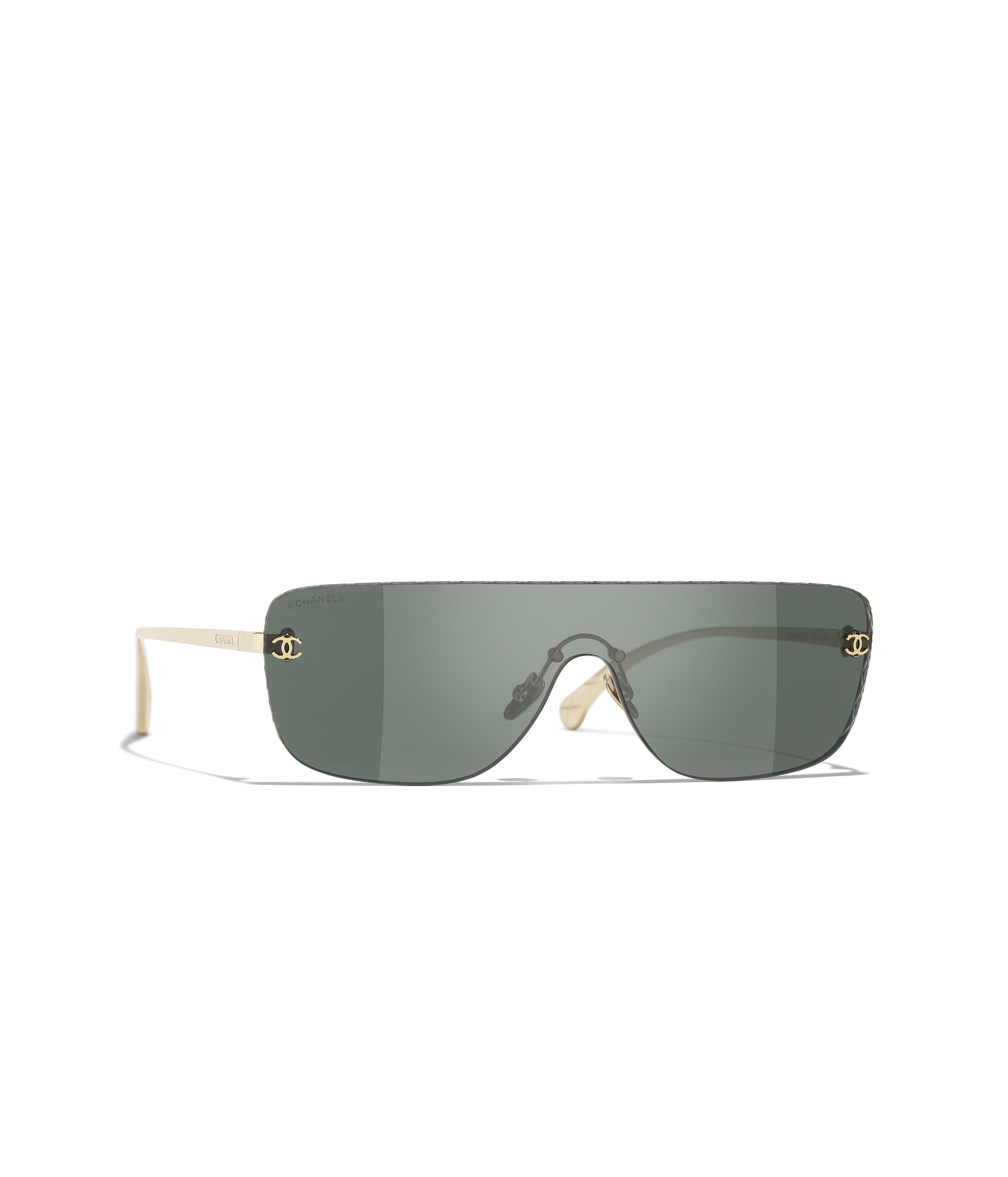 CHANEL サングラス: シールド シェイプ サングラス, メタル 4293