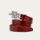 Rubis Python Silver Snake Belt - Claris Virot