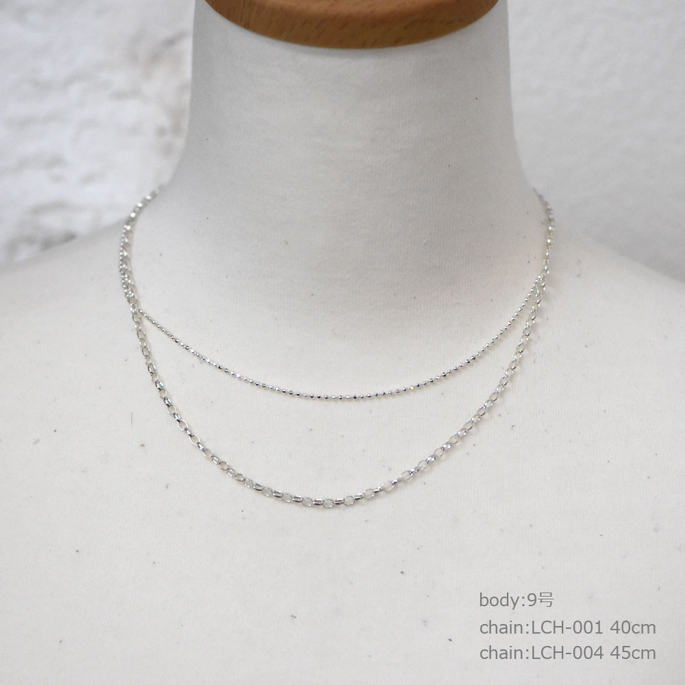 1.5mm巾 カットボール シルバー925 チェーン ネックレス 40cm/40+5cm