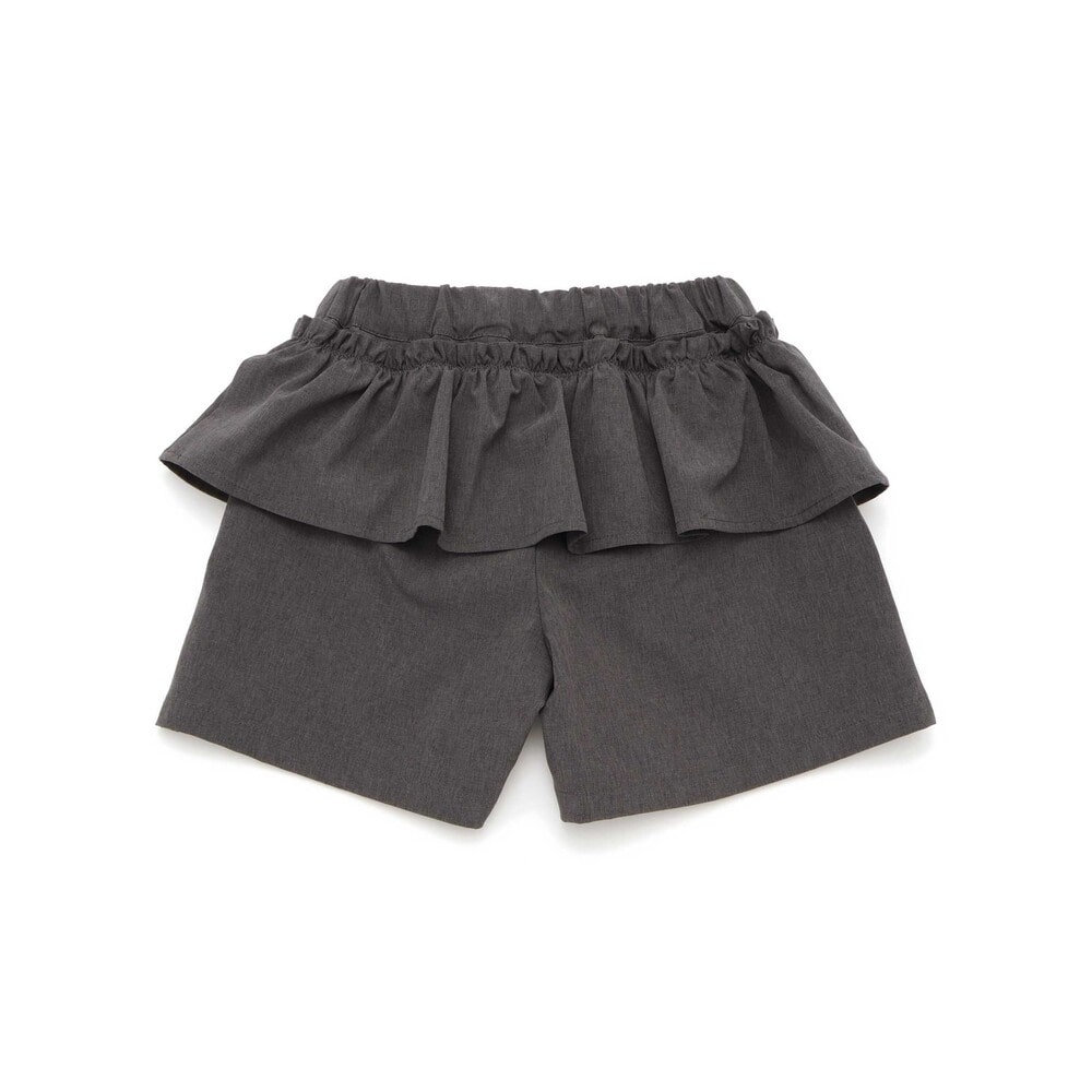 シャンブレーペプラムフリルショートパンツ(90~160cm)(90cm ベージュ