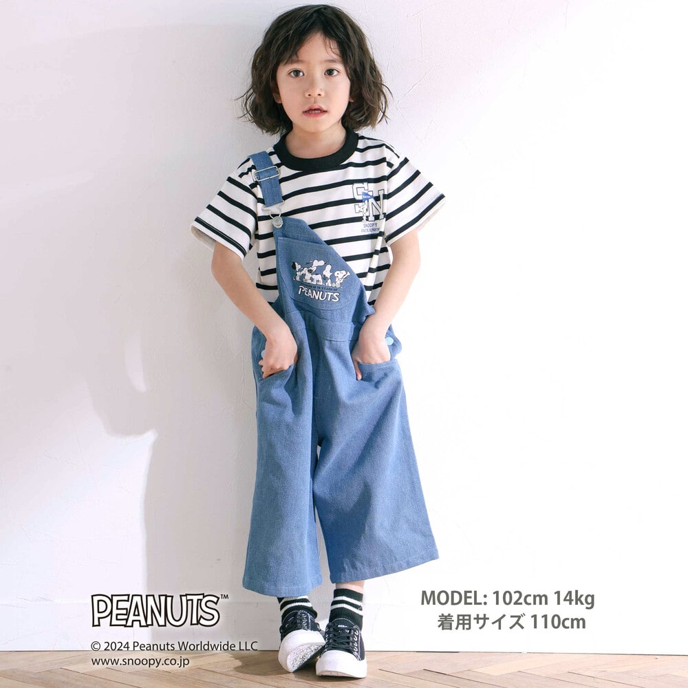 PEANUTS×SLAP SLIP】75周年カンガルーポケット付きサロペット(80~120cm