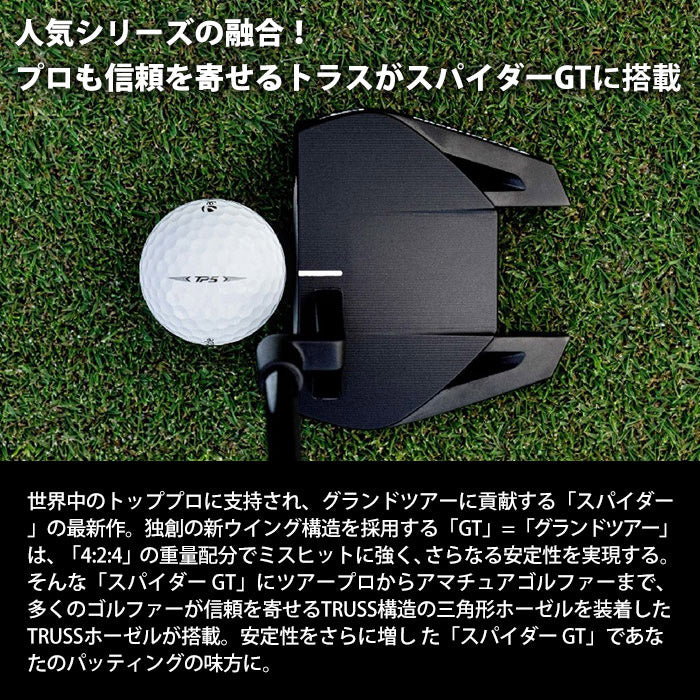 テーラーメイド スパイダー GT ブラック TM1 トラスヒール パター2022