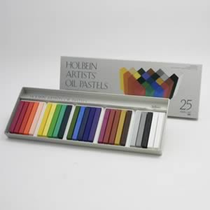 ホルベイン オイルパステル25本セット(白2本入) 【画材の通販は画材
