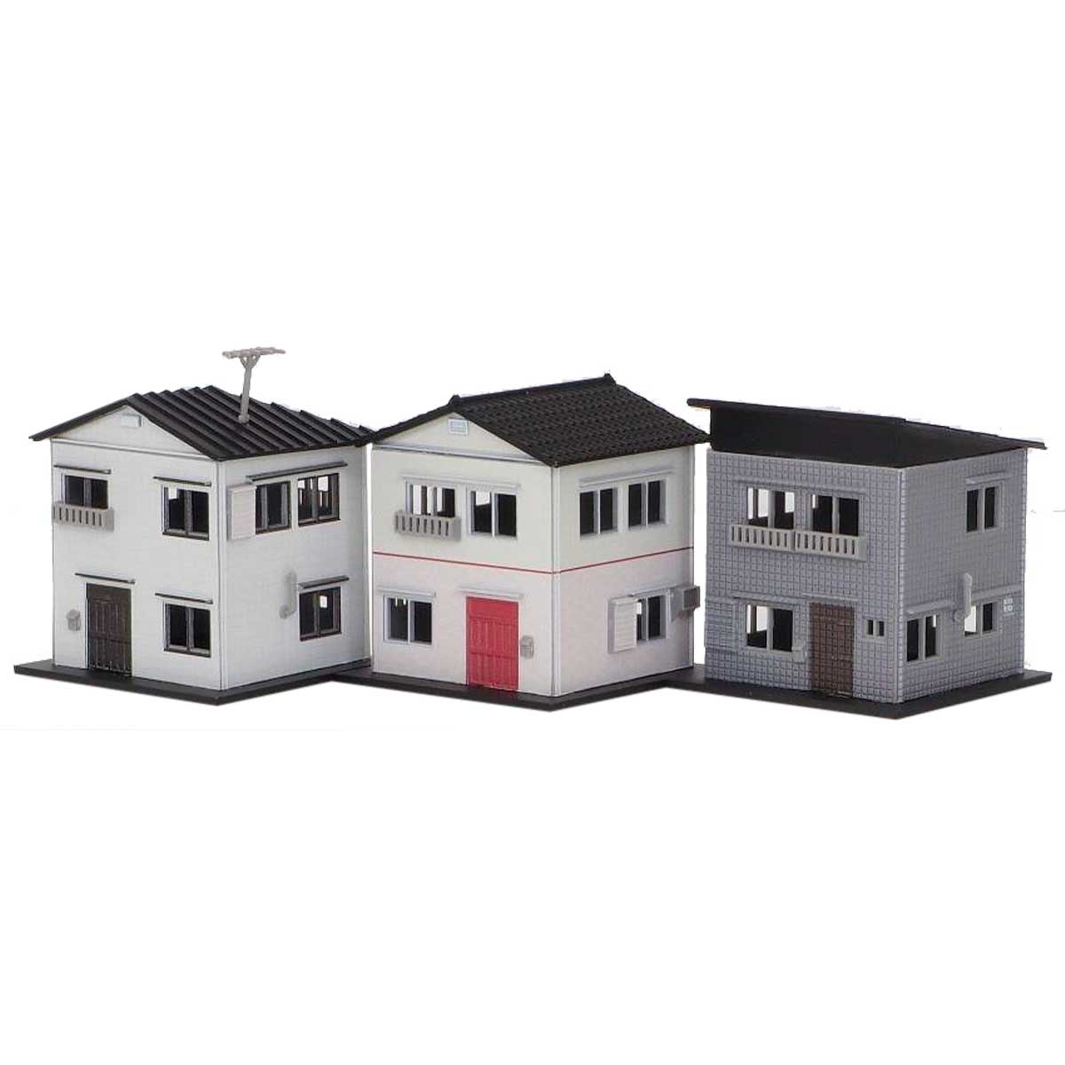 2587＞着色済み 住宅セットA（3棟入り）｜着色済みストラクチャー｜N