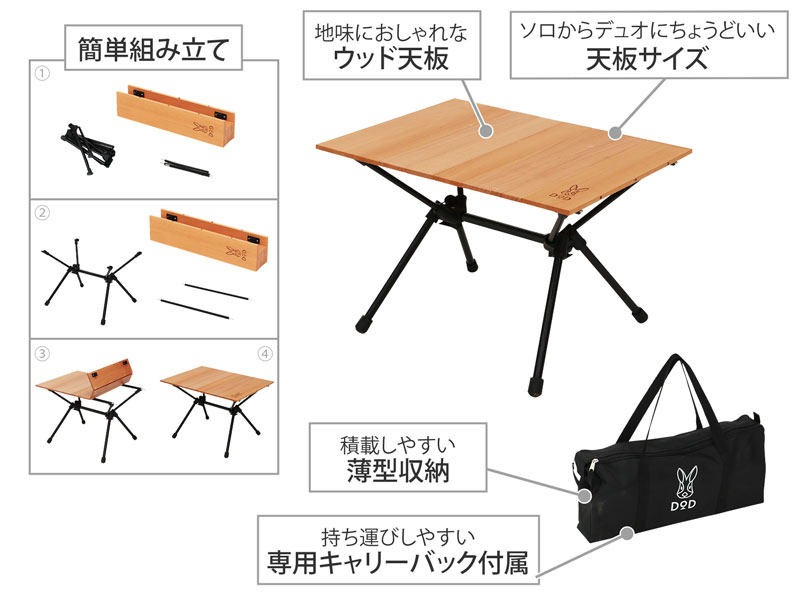 販売終了】ジミニーテーブルS TB2-805-WD - DOD（ディーオーディー