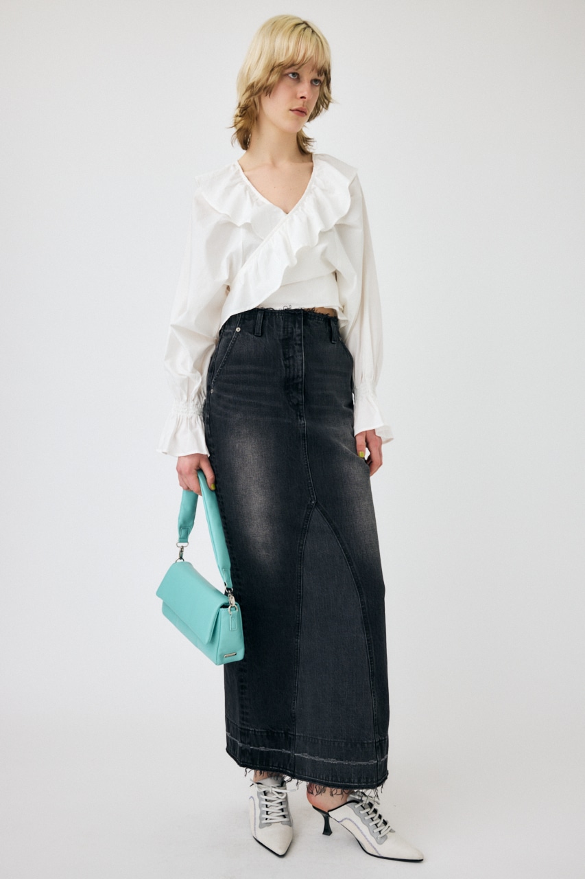 MOUSSY | VOLUME SLEEVE RUFFLE トップス (シャツ・ブラウス ) |SHEL