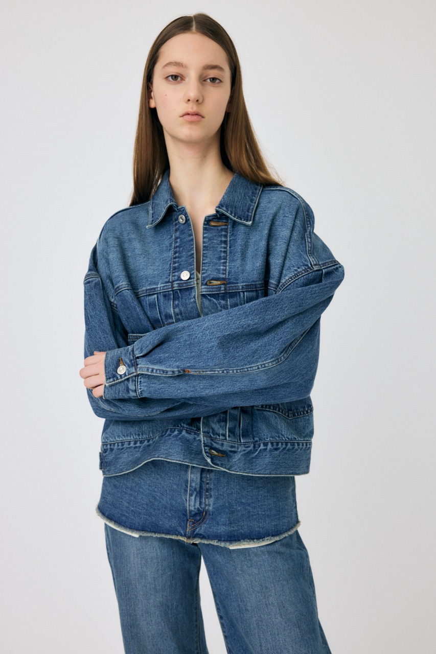 MOUSSY | TUCK SLEEVE デニムジャケット (デニムジャケット ) |SHEL