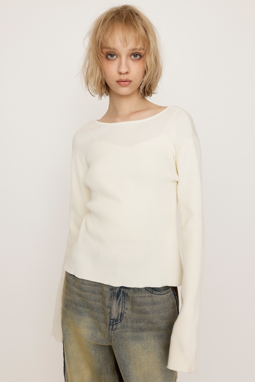 SLY | MANYWAY RIBBON KNIT トップス (ニット ) |SHEL'TTER WEBSTORE