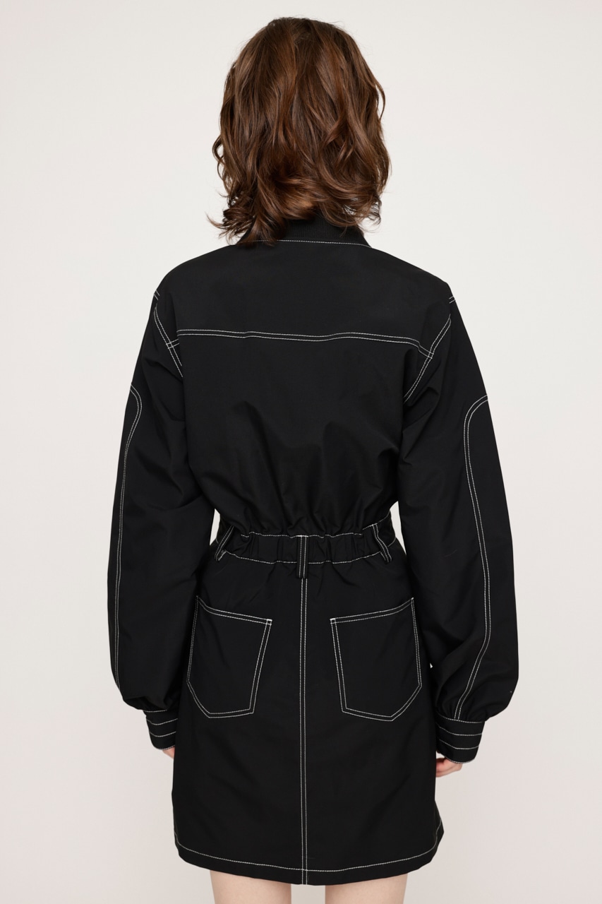 SLY | FRONT ZIP STITCH ショートワンピース (ワンピース(ミニ