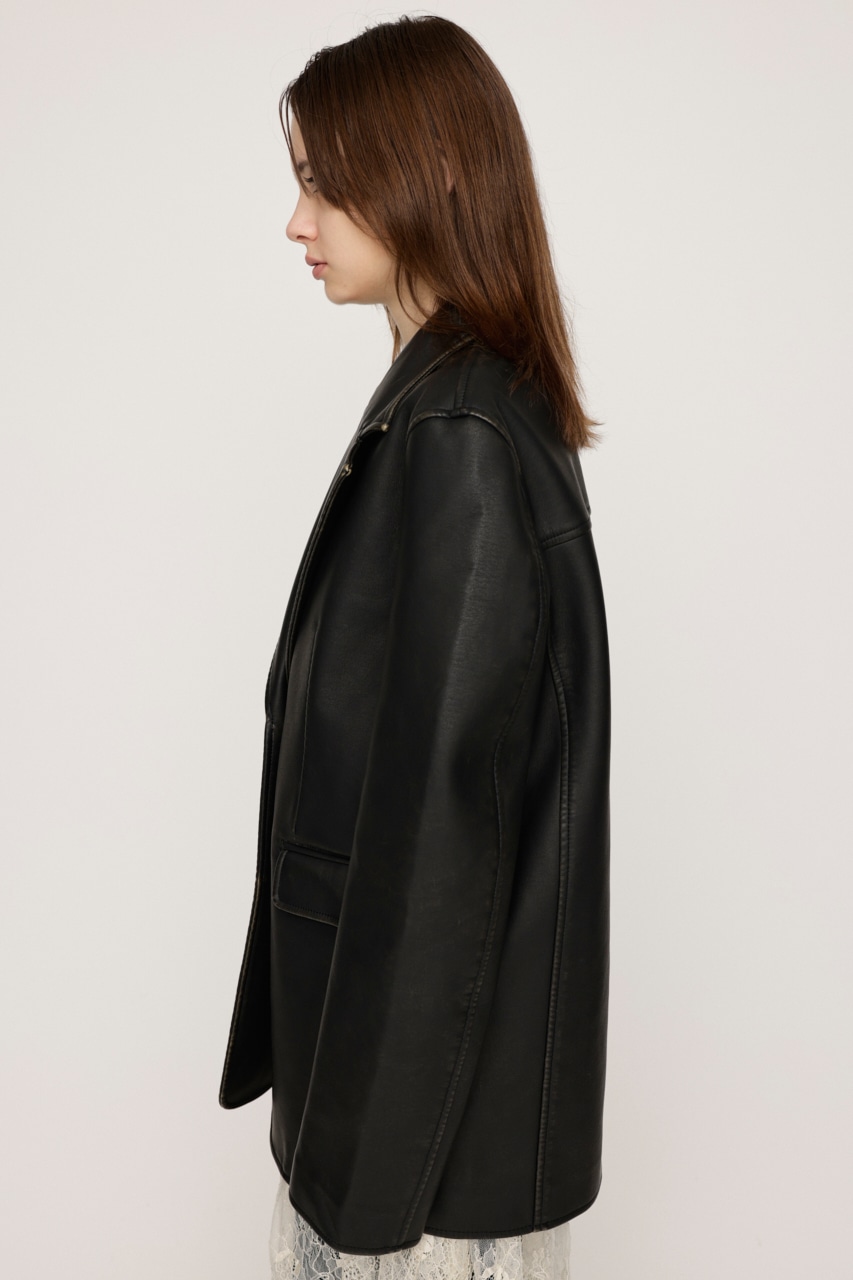 SLY | VINTAGE F／LEATHER TAILORED ジャケット (ジャケット ) |SHEL